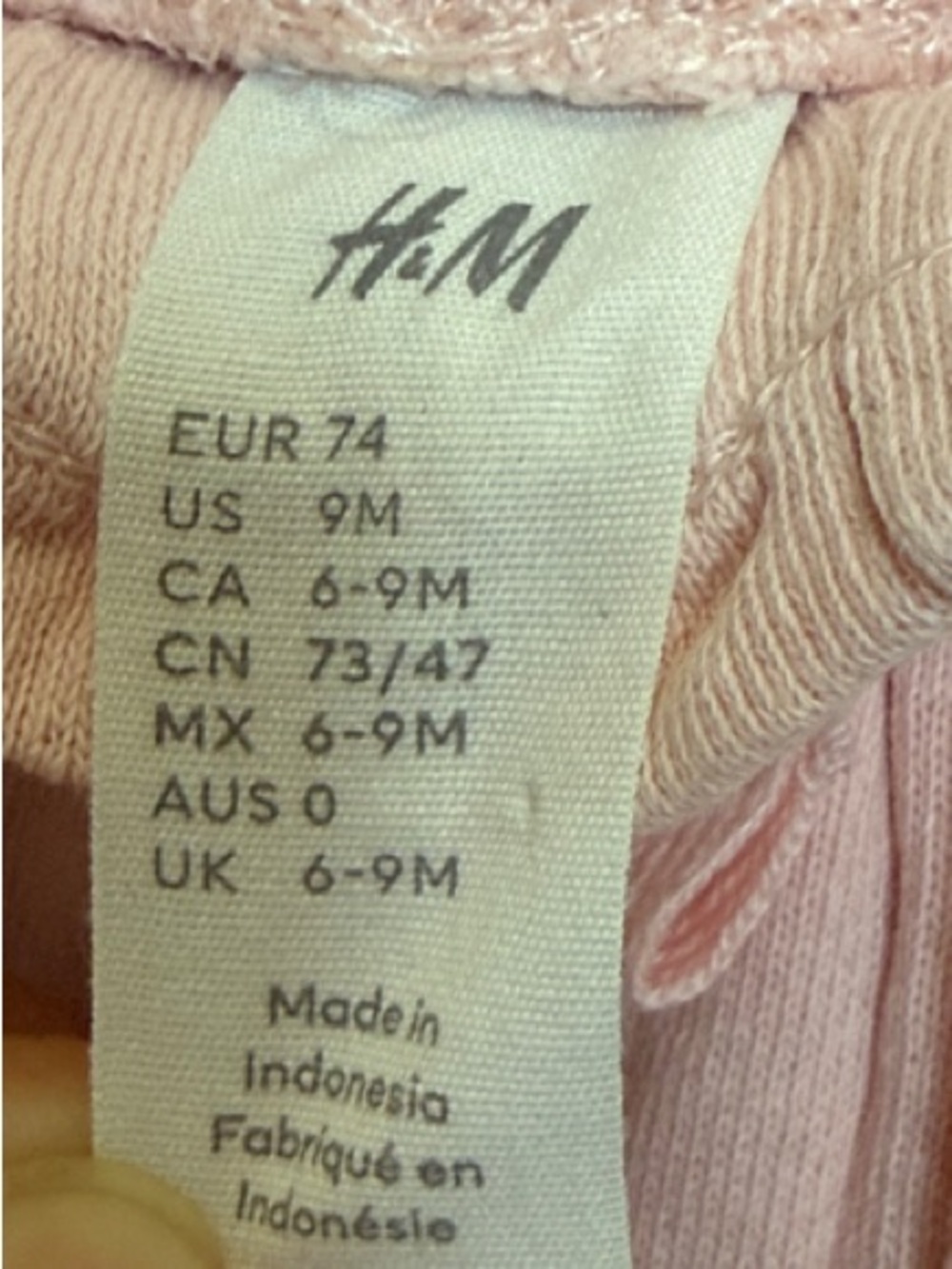 $10! H&M Light Pink Bunny Patch Joggers - Picture 2 of 3